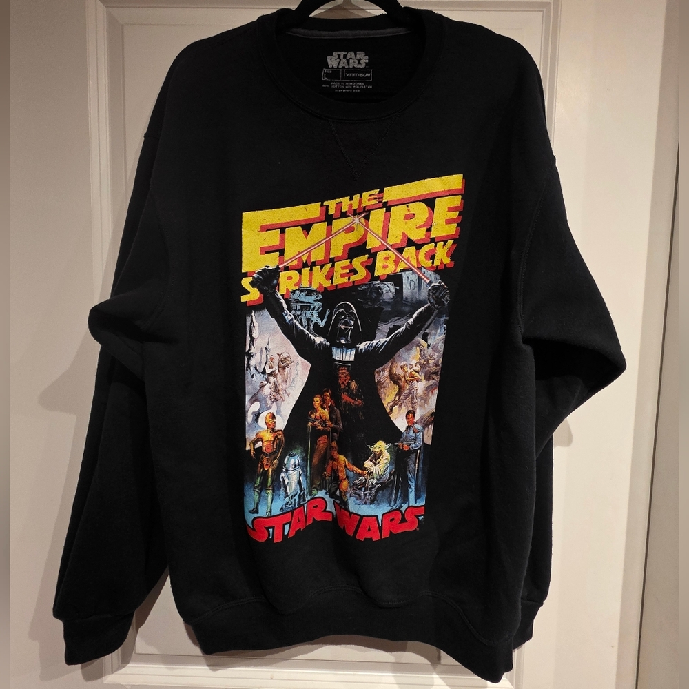 Mens Star Wars Crewneck Sweater, Large